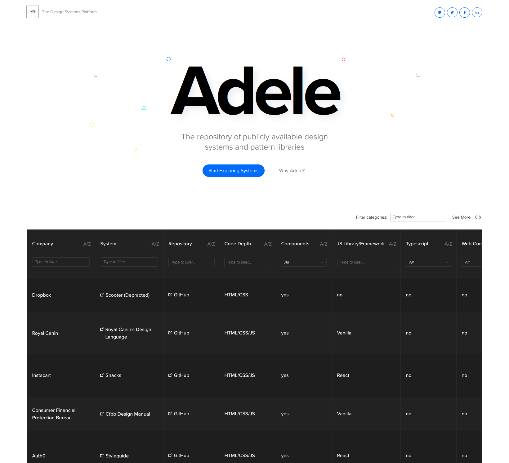 Adele homepage
